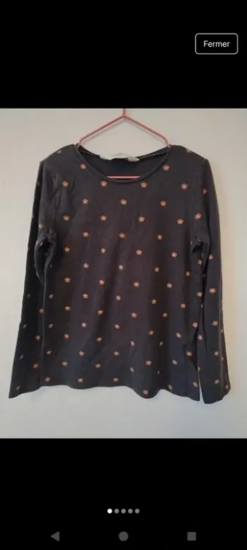 Chemise fille manches longues