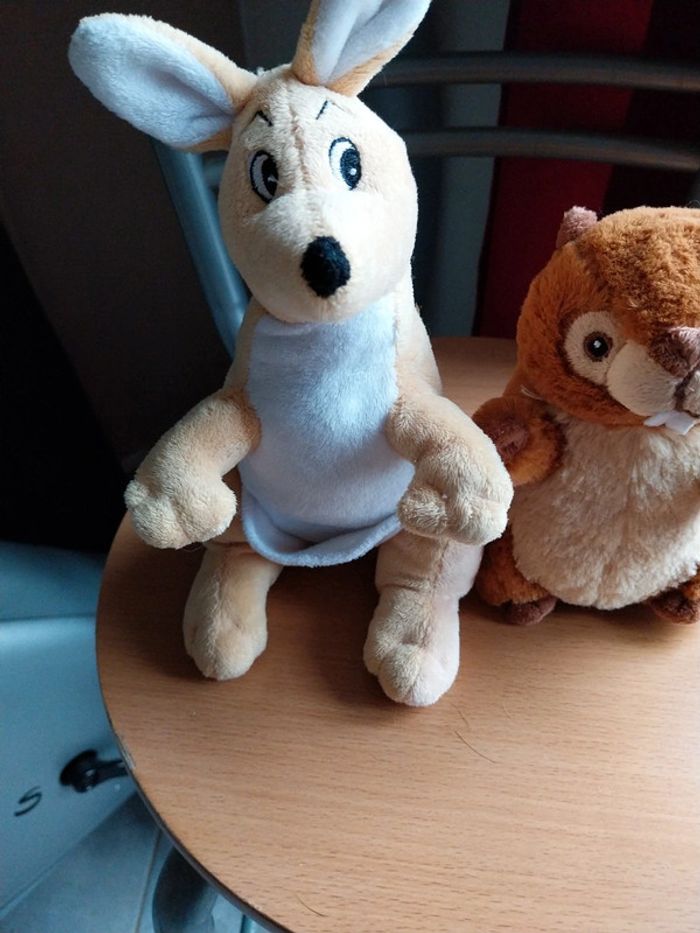 Peluches castor et kangourou - photo numéro 2