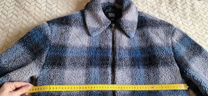 Veste sherpa polaire matelassée BDG Urban Outfitters coupe loose femme bleue taille M - photo numéro 8