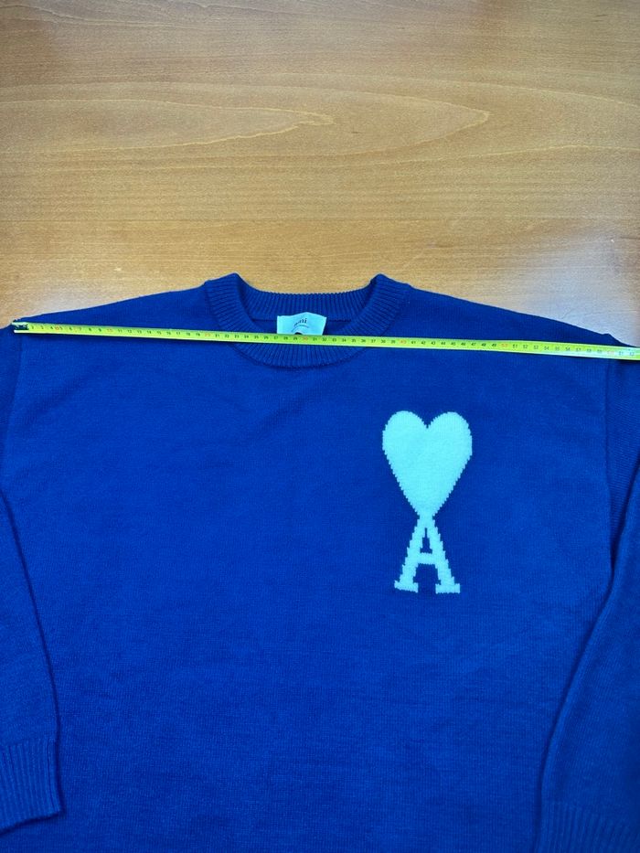 Pull ami Paris bleu foncé taille L - photo numéro 2