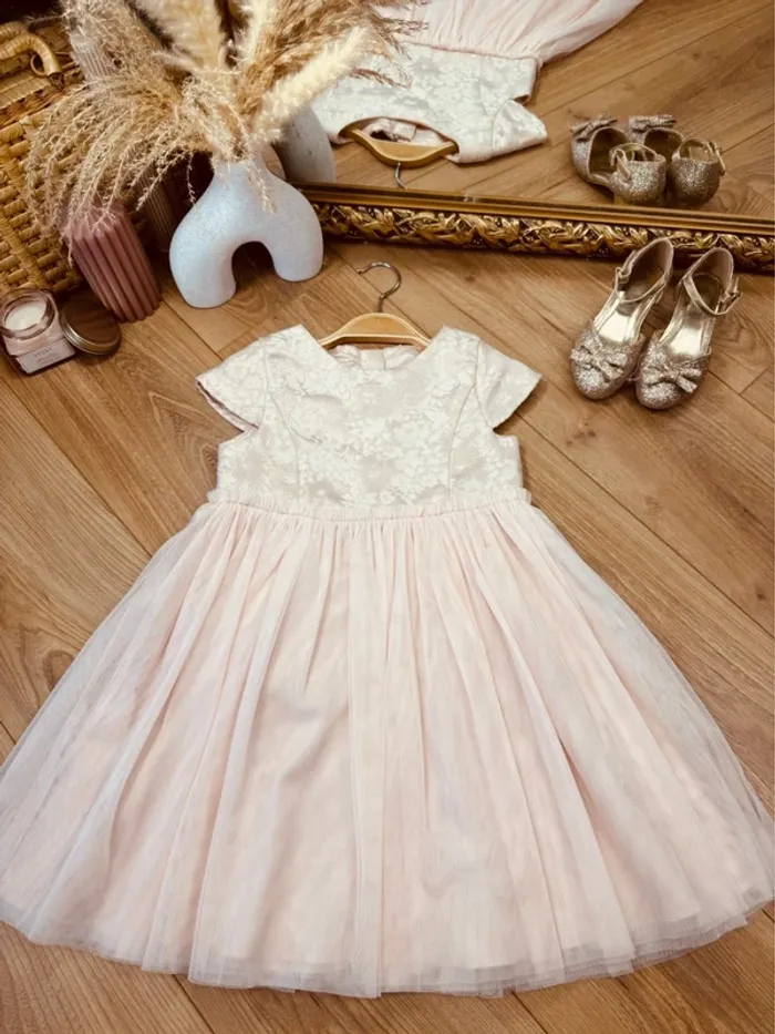 Taille 6 ans robe de cérémonie fille TAO rose * tulle * 🌸 - photo numéro 1