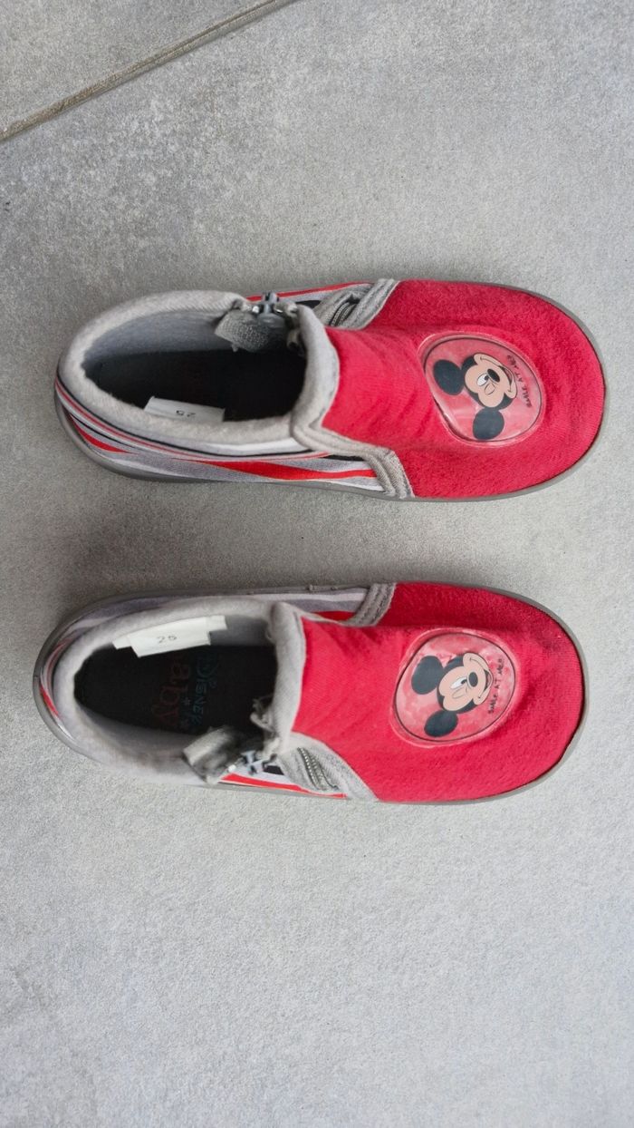 Chaussons botillons rayés Mickey enfant pointure 25 - photo numéro 5