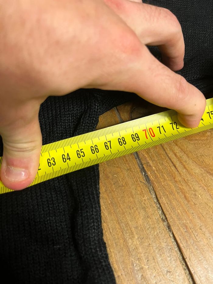 Pull vintage maille motifs rayures noir XXL - photo numéro 10