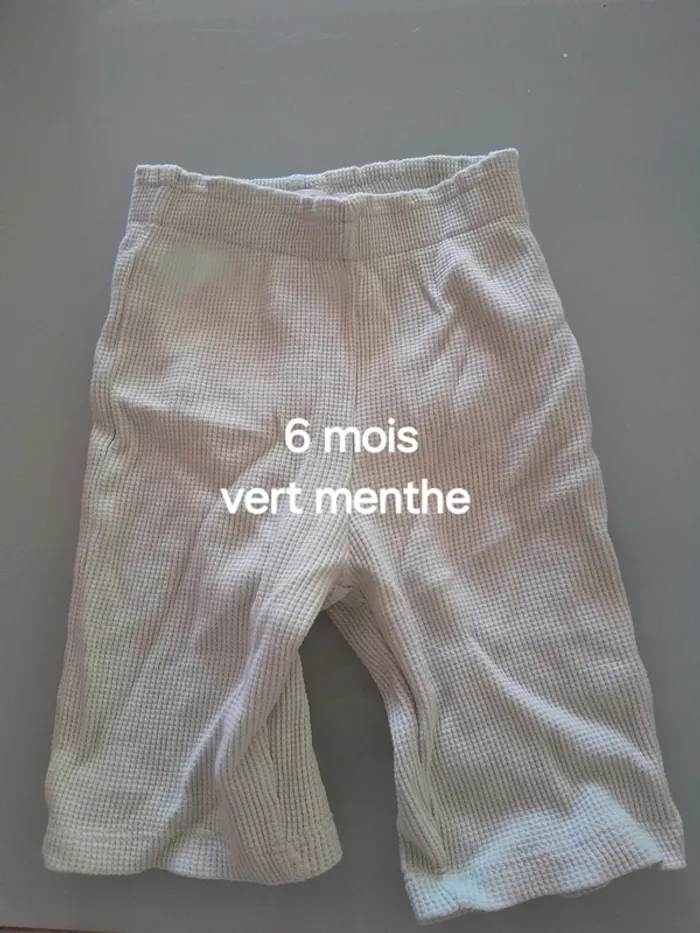 Pantalon vert menthe 6mois