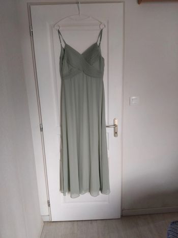 Robe longue de cérémonie vert bleu 38
