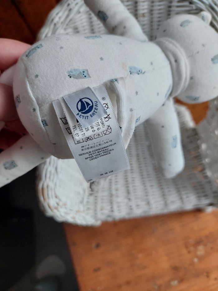 Doudou chat imprimé hiboux Petit Bateau - photo numéro 4