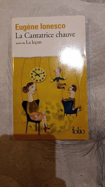 Livre la cantatrice chauve Eugène Ionesco edition folio Gallimard très bon état