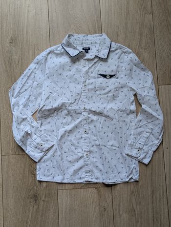 Chemise blanche imprimée avion en papier Kiabi 8 ans