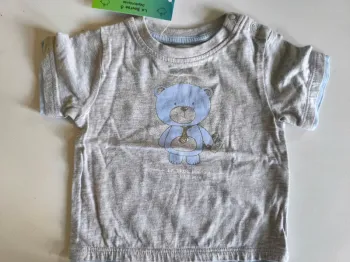 311747 Tee-shirt Mc gris garçon 3 mois "le meilleur c'est moi"