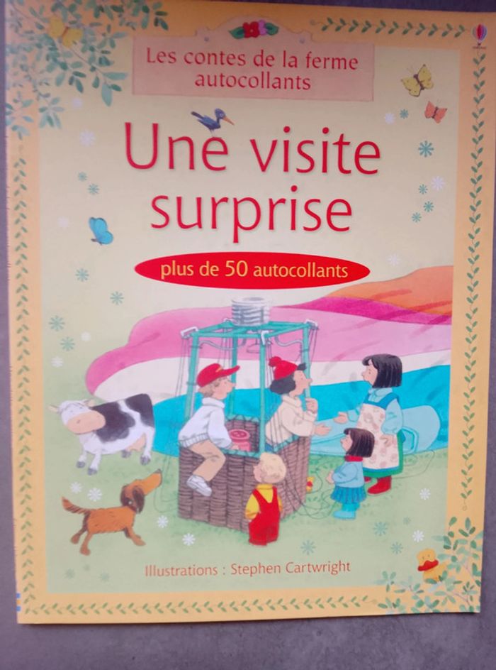 Livre enfant - les contes de la ferme autocollants - Une visite surprise