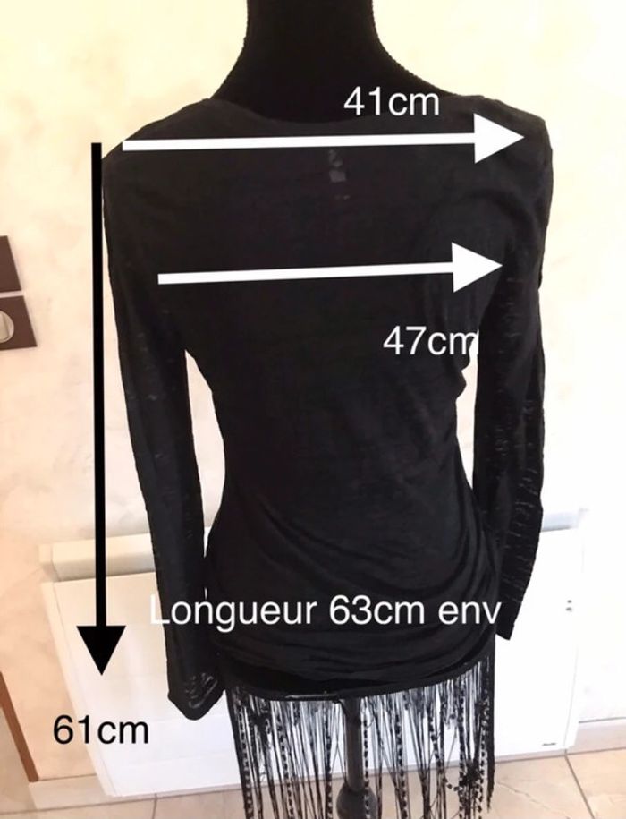 T-shirt noir T.XL (plutôt transparent) - photo numéro 7