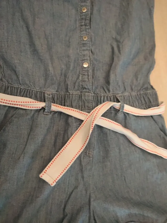 Combishort jeans fluide Okaïdi 10 ans - photo numéro 3