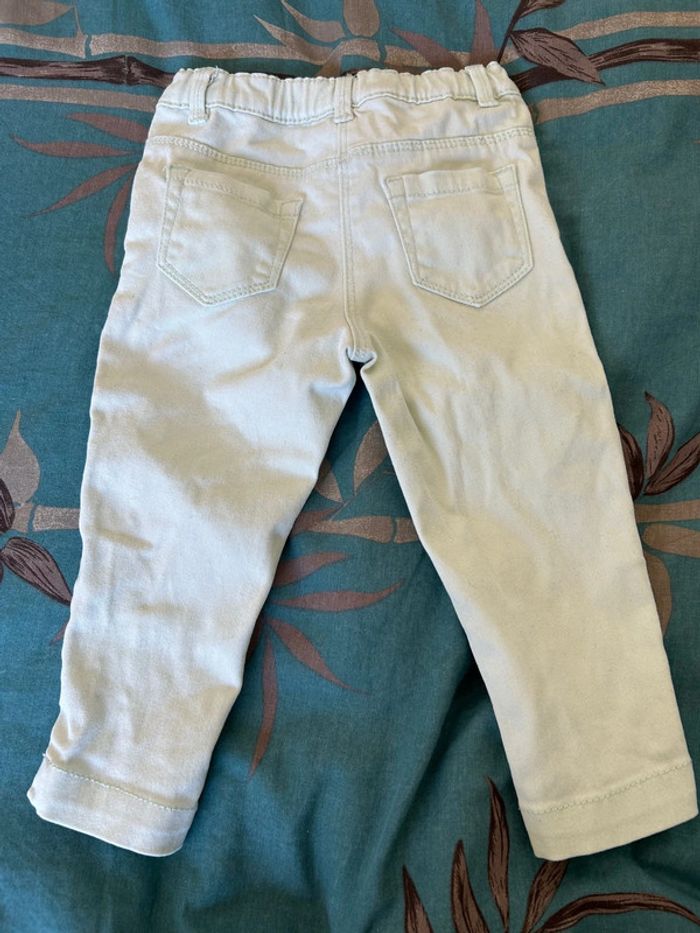 Pantacourt gemo vert pâle style jeans 3 ans / 36 mois - photo numéro 3