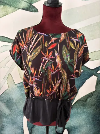 T shirt top camaïeu tropical femme