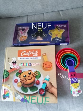 Lot chefclub livre emporte piece doseur tasse