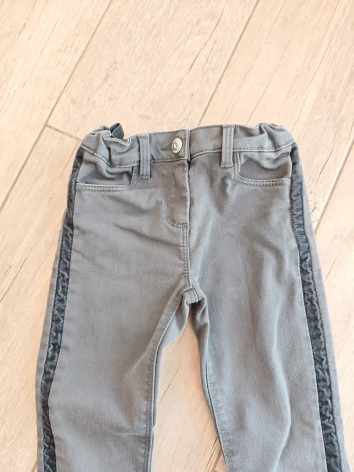 Ensemble 5 ans jeans gris et t-shirt rose chat - photo numéro 5