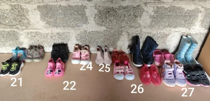 Lots de chaussures et chaussons