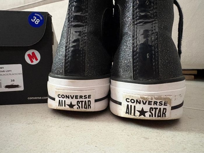 Converse plate-forme noire pailletées - photo numéro 12