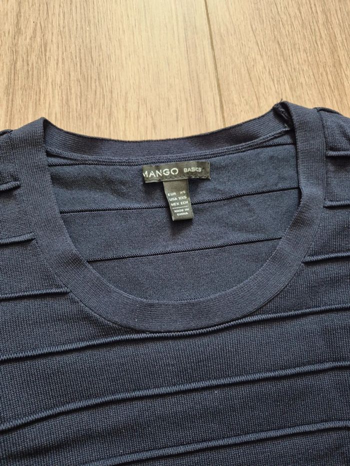 Robe moulante bleue marine mango 3/4 - photo numéro 4