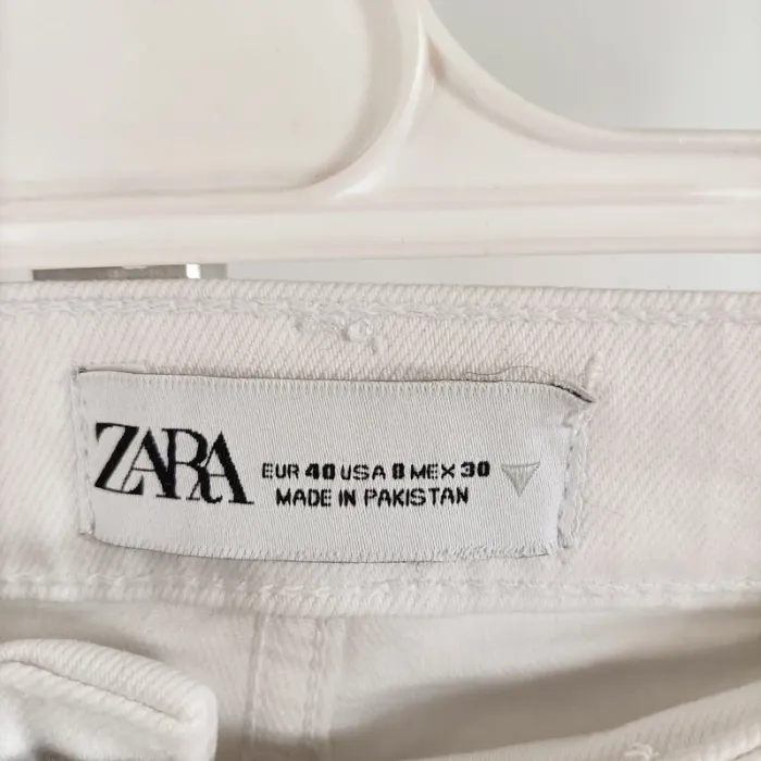 Jean skinny blanc Zara taille 40 coupe stretch bas droit A1488 - photo numéro 5