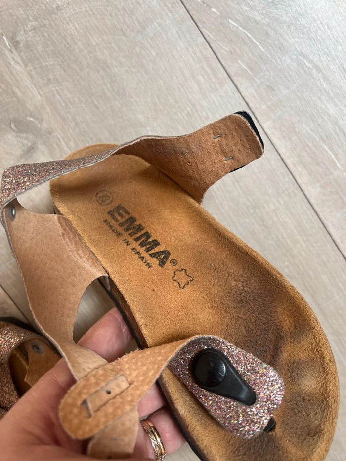 Tongs pailletées rose gold - photo numéro 3