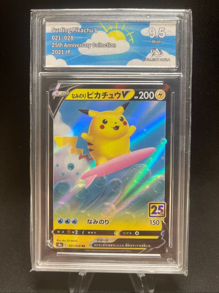 Carte Pokemon Pikachu V 021/028 CA 9.5