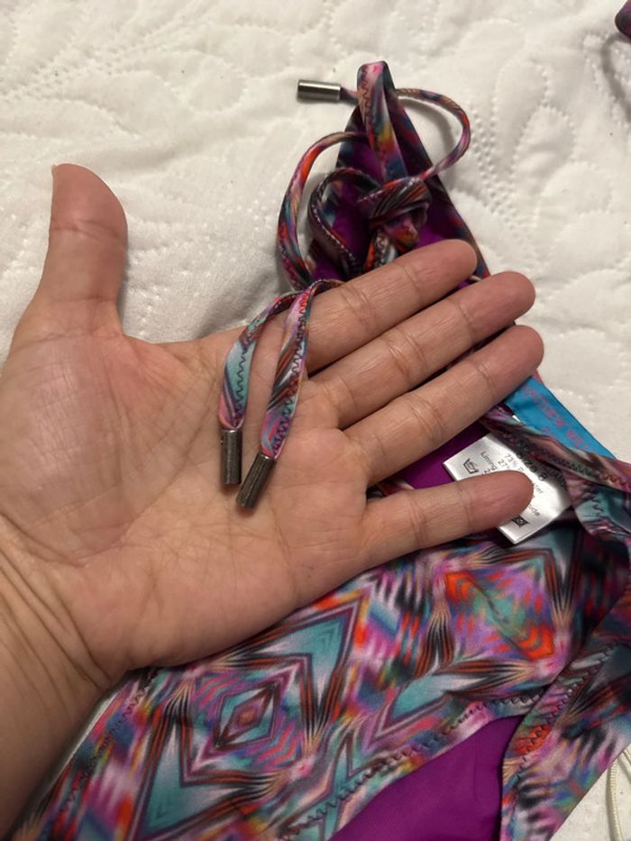 Maillot triangle Matthew Williamson – violet/bleu psychédélique – taille EU 36/38 - photo numéro 9