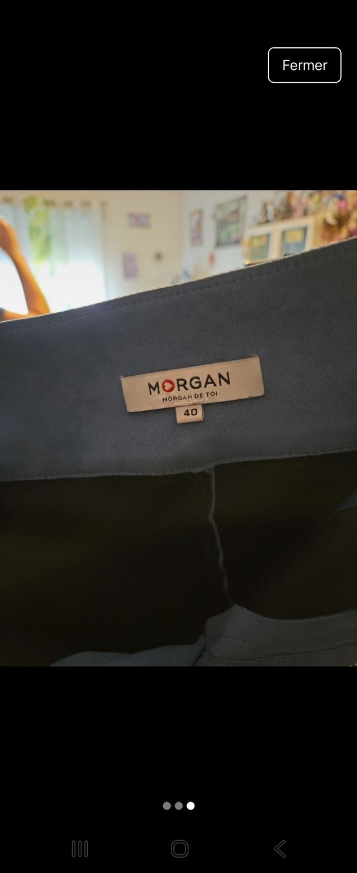 Jupe courte crayon bleu Morgan - photo numéro 3