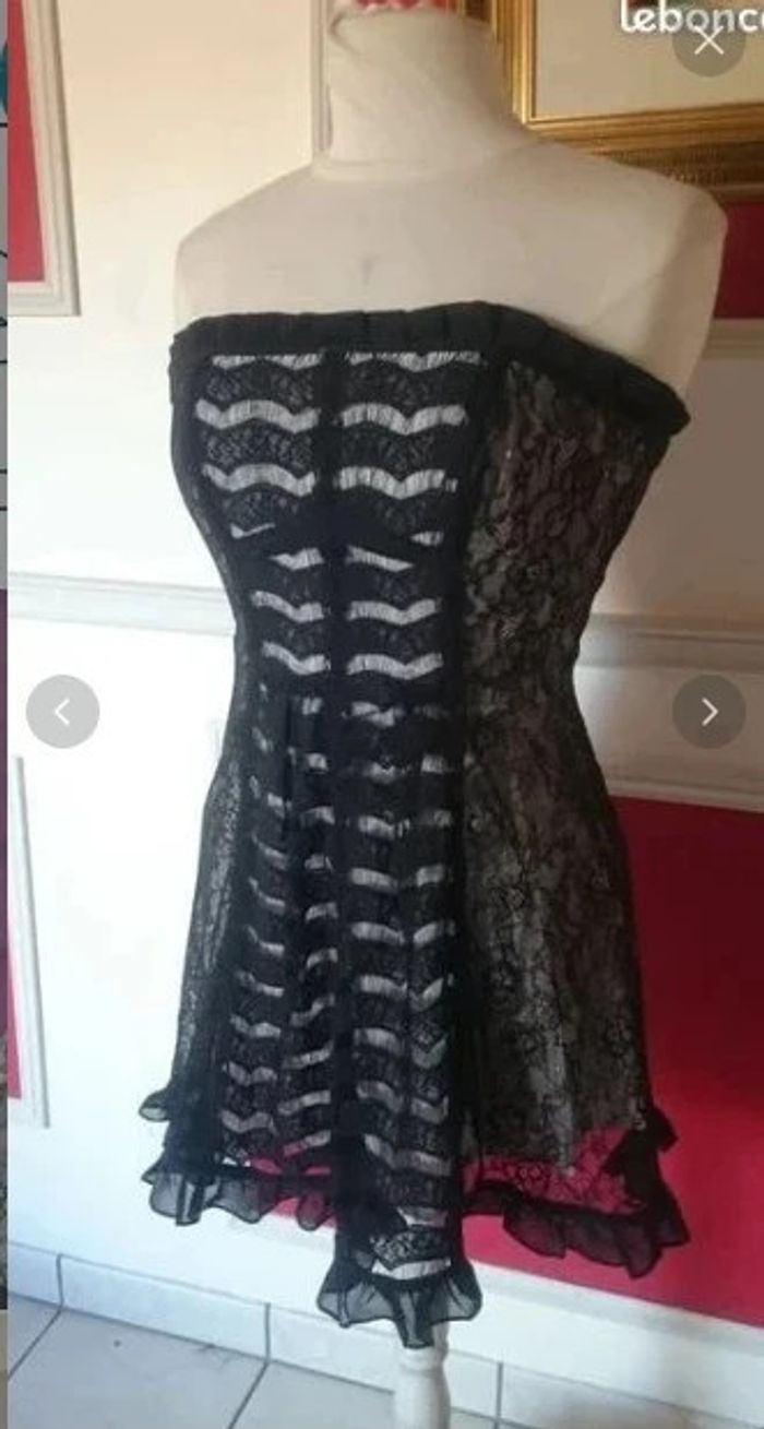 Robe ou tunique bustier retro cocktail neuve t 38 - photo numéro 3