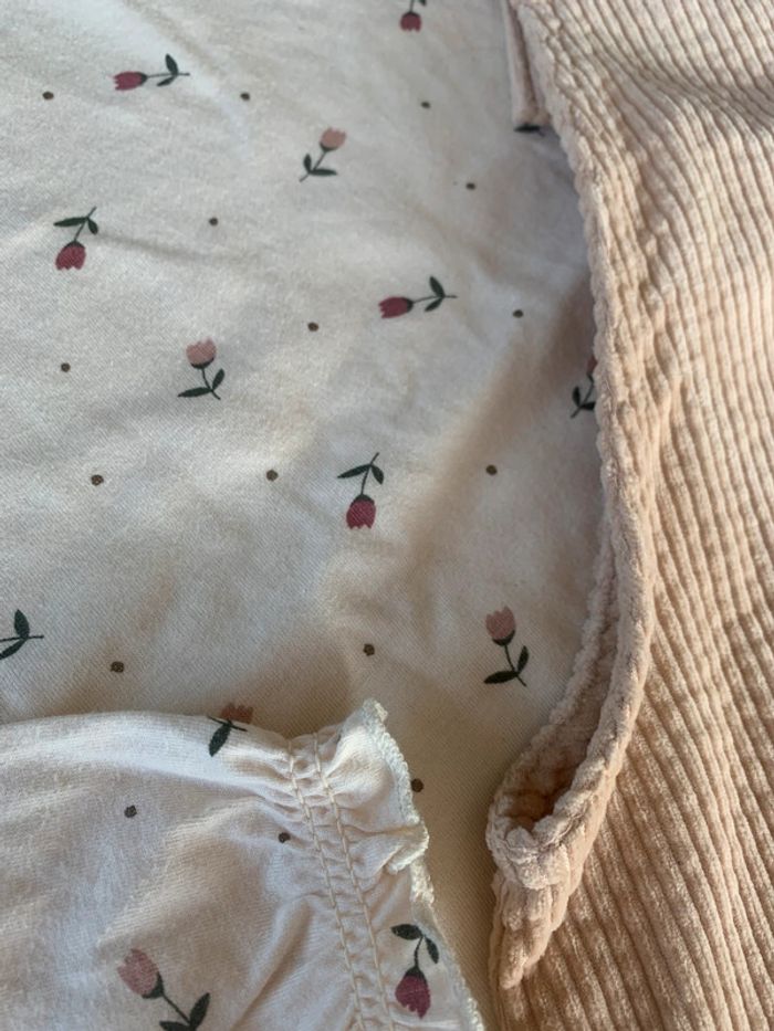 Robe velours + top fleuri - photo numéro 6
