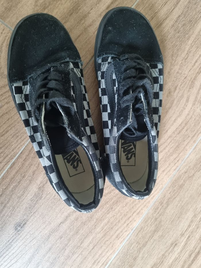 Vans garçons taille 34 noire grise carreaux - photo numéro 3