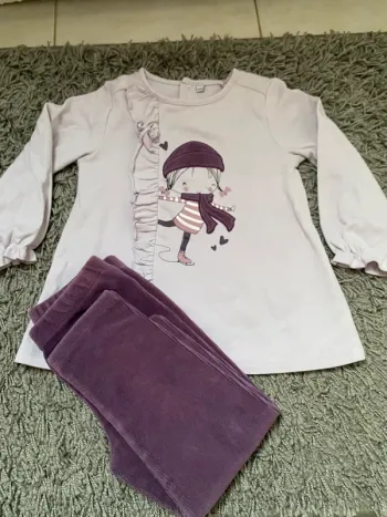 Ensemble haut + pantalon fille mi-saison 23m