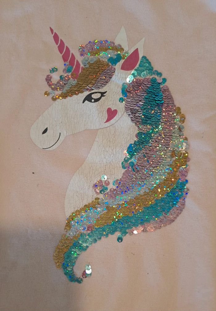 Pull sweat à sequins licorne - photo numéro 2