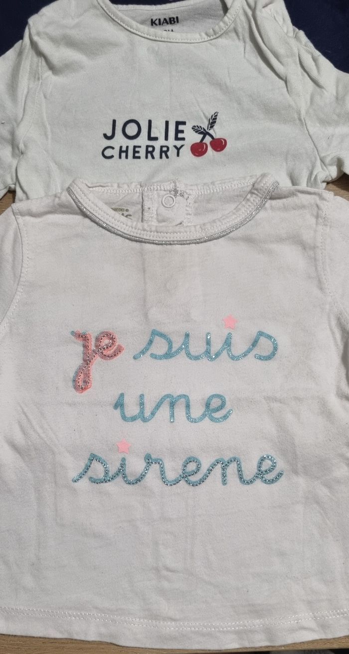 Lot t-shirts ML 12 mois - photo numéro 3