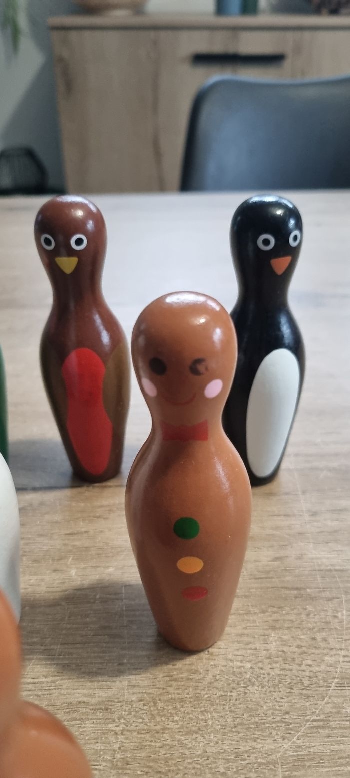 Jeu de mini quilles en bois de Noël - photo numéro 5