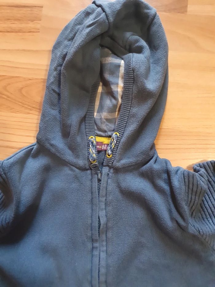 pull brode 100% coton 8 ans sergent major bleu - photo numéro 5