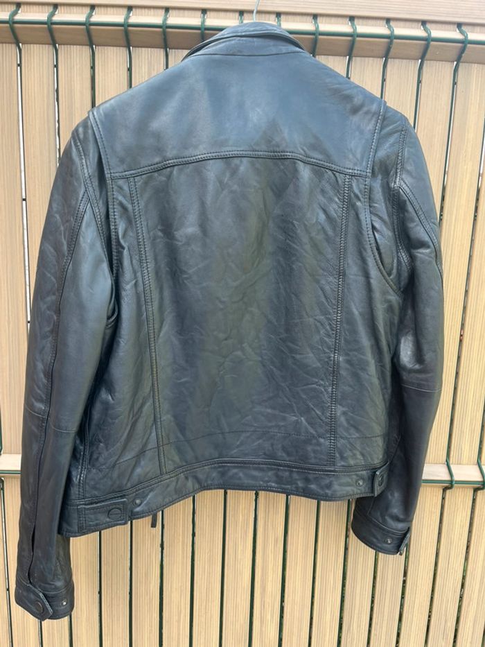 Veste noire en cuir - photo numéro 6