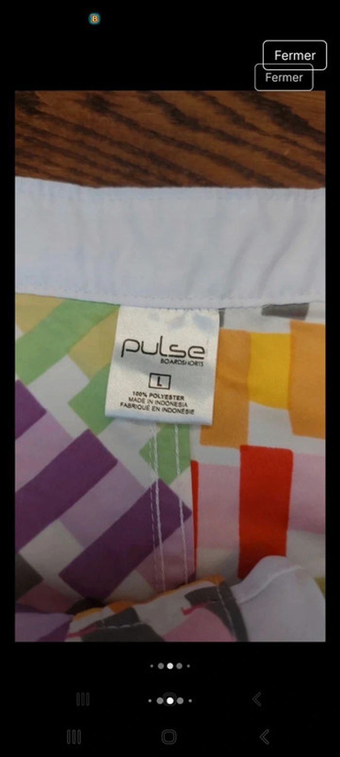 Short de plage Pulse taille L en trés bonne état - photo numéro 8