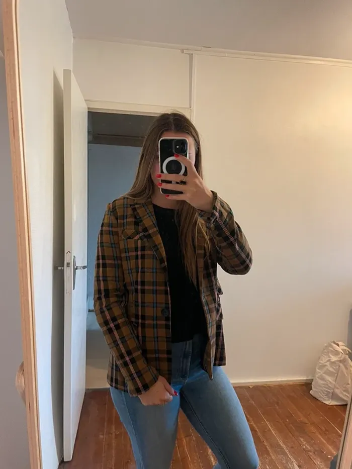 Blazer Bershka à carreaux