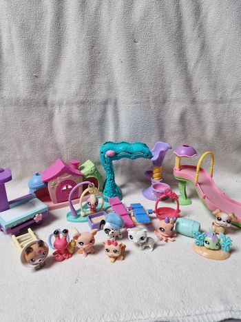 Lot de 10 petshop et plusieurs accessoires 