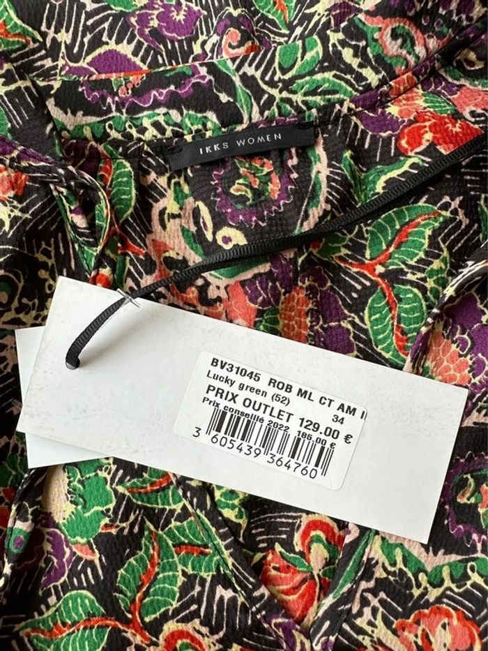 Belle robe fluide et légère à imprimé floral, taille 34 - IKKS - photo numéro 8