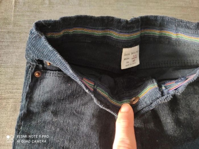 Pantalon velours Zara 3-6 mois - photo numéro 3