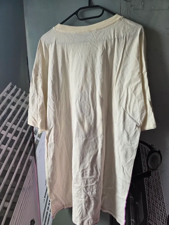 T-shirt long femme Stitch Undiz – crème & rose/violet – Taille L – Neuf - photo numéro 5