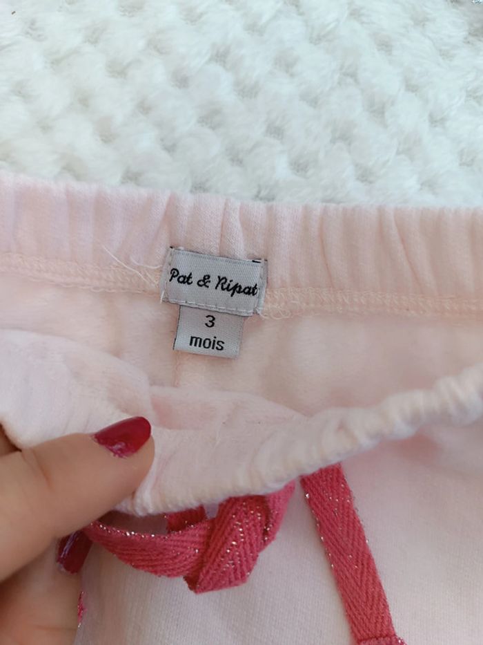🔸Pantalon de jogging rose pâle - Pat et Ripaton Taille 3 mois 🔸 - photo numéro 4