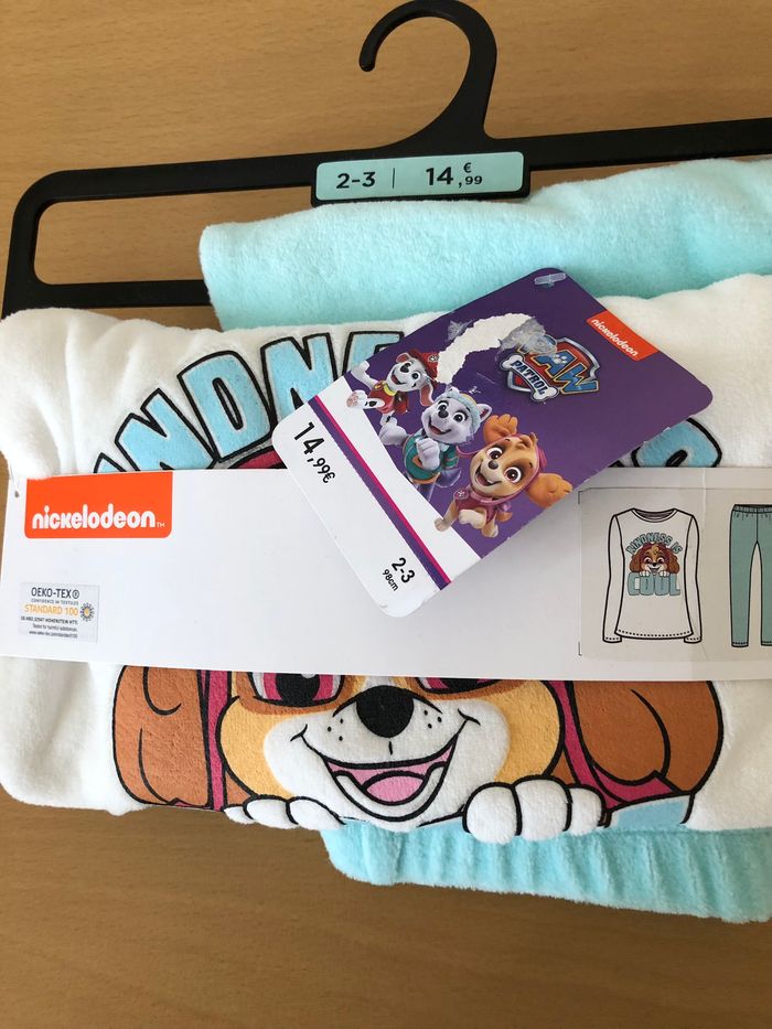 ensemble pyjamas en velours fille pat patrouille 2/3 ans - photo numéro 3