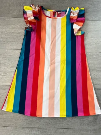 Robe SHEIN 6 ans fille à rayures multicolores