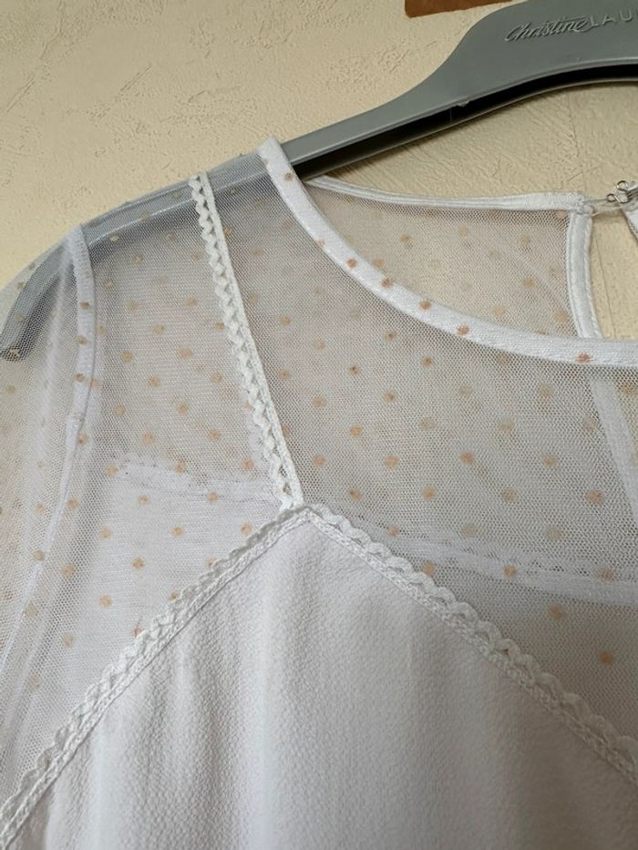 Blouse blanche femme taille S marque Naf Naf - photo numéro 5