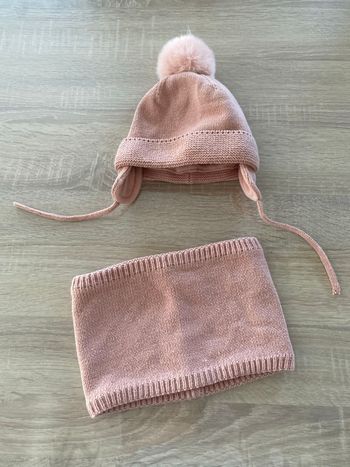 Bonnet et tour de cou 24 mois fille 