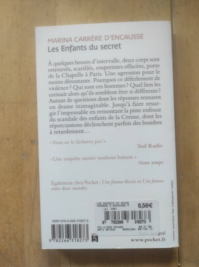 Les Enfants du secret Marina Carrère d'Encausse Pocket 2022 - photo numéro 3
