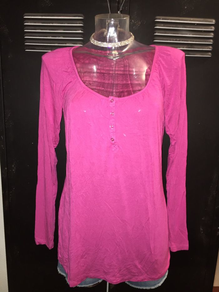 Blouse manches longues la redoute rose
